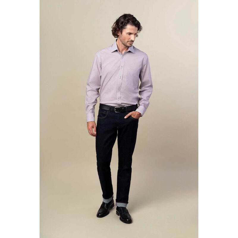 Rembrandt Sinatra Maroon & Navy Geo Print Shirt image number 3
